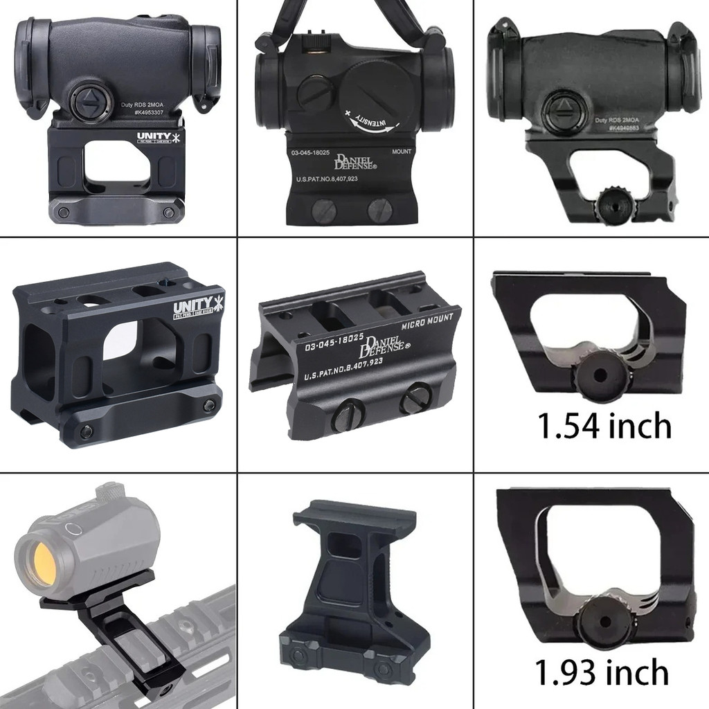 T01 T02 Red Dot Sight UNITY Fast Riser Mount Duty RDS R5 Offset Mount 45 Side Mount Optics Bracket