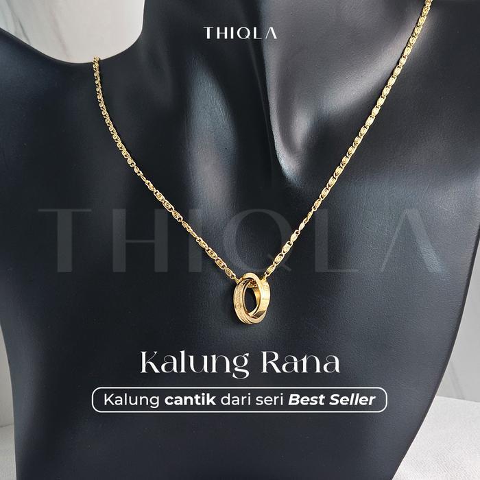 THIQLA - Kalung RANA - Kalung Wanita Mirip Kalung Emas Asli - Kalung Remaja Kecil Dan Tipis Elegan -