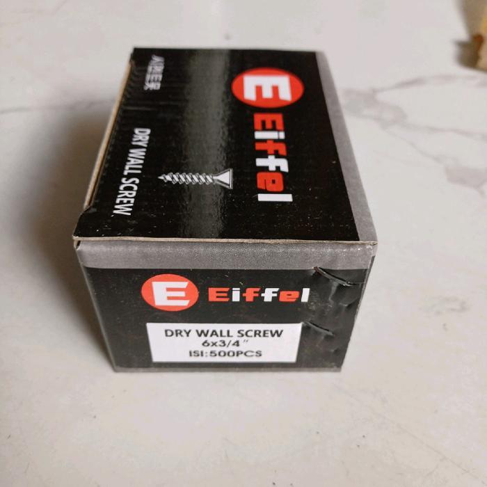 "New" sekrup gypsum 3/4 inchi skrup gypsum 2cm 1box isi 500pcs baut sekrup