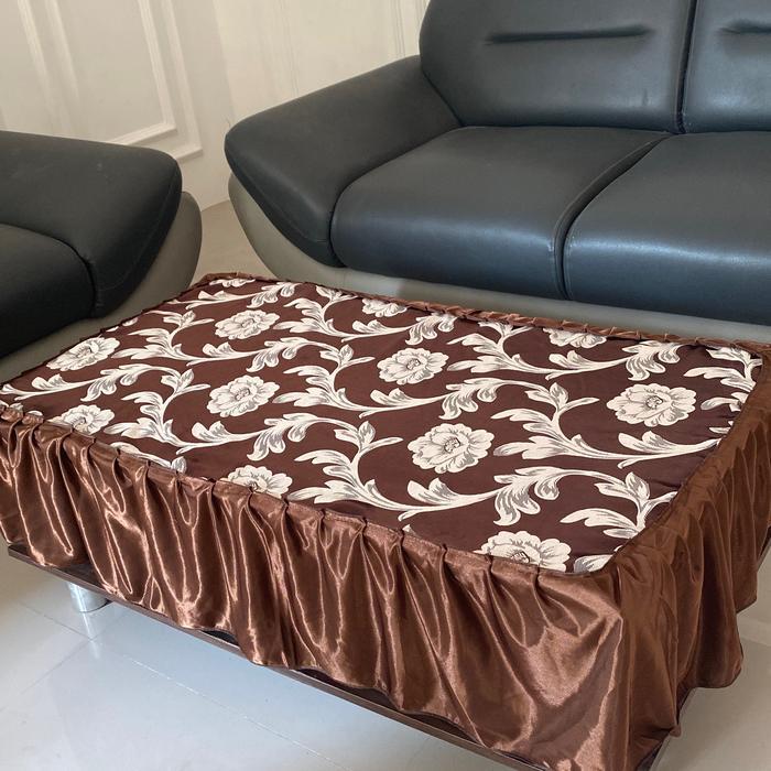 Taplak Meja Ruang Tamu / Taplak Meja Bahan Premium/ Cover Meja Motif Cantik/ Taplak Meja Rumbai Tbk