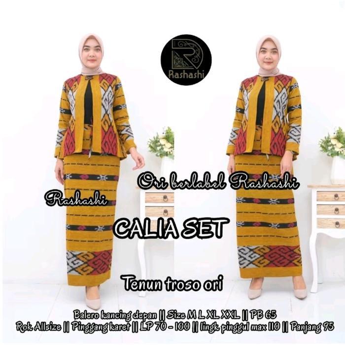 ONE SET TENUN , SETELAN OUTER DAN ROK TENUN JEPARA , BAJU KANTOR , BAJU KONDANGAN Setelan