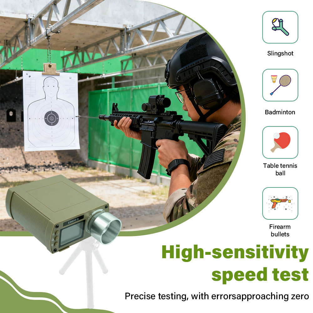 Baskaraa 2025 New E9800-X Bullet Firing Speed Chronograph Shooting Measuring Instruments for Shootin