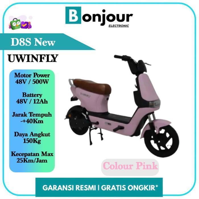Sepeda Listrik Uwinfly D8S D8 Selis Uwinfly D8S Pengganti DF8 [Pink]
