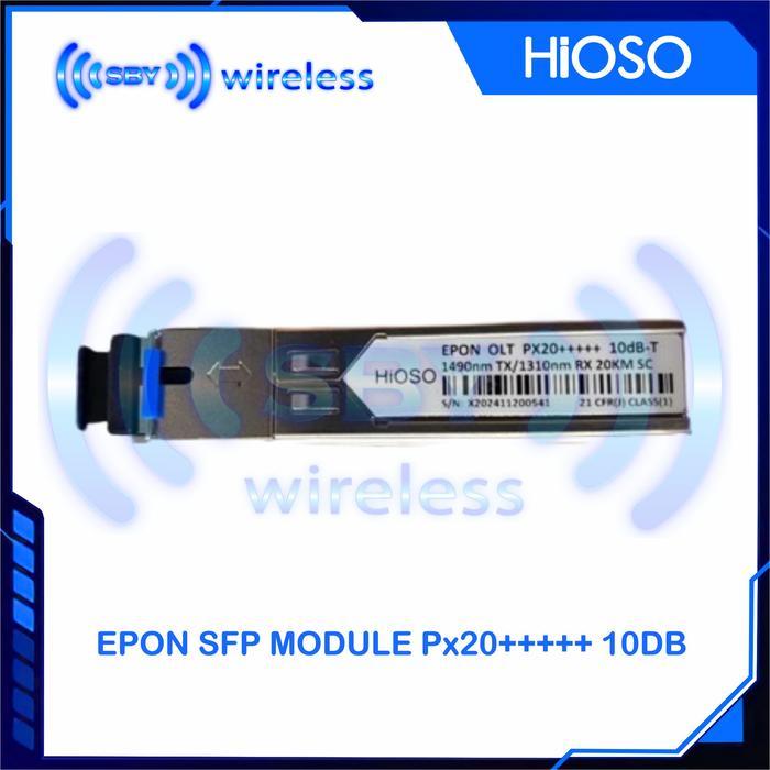 Hioso Sfp 10Db Epon Olt Pon Module Px20+++ 1.25G Tx1490 Rx1310 10 Db