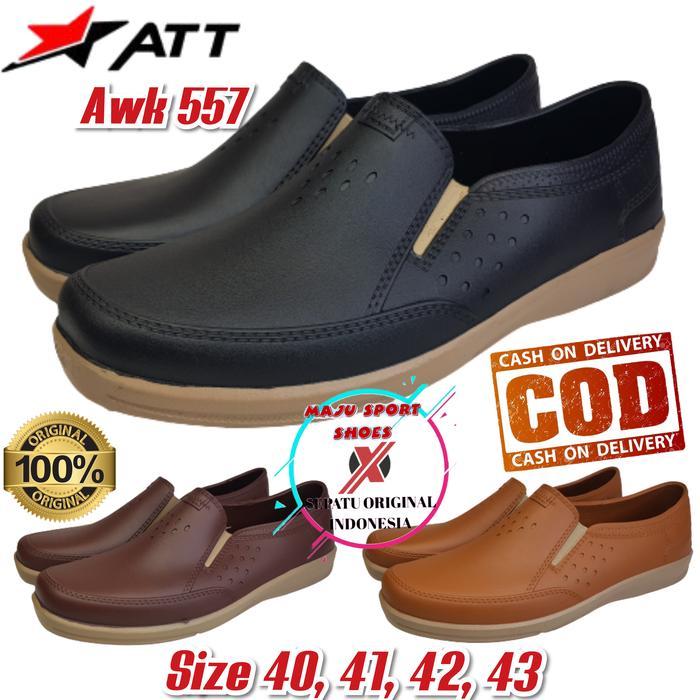 SEPATU PANTOFEL KARET PRIA ORIGINAL ATT AWK 557 / SEPATU KARET ATT PRI Flat Shoes