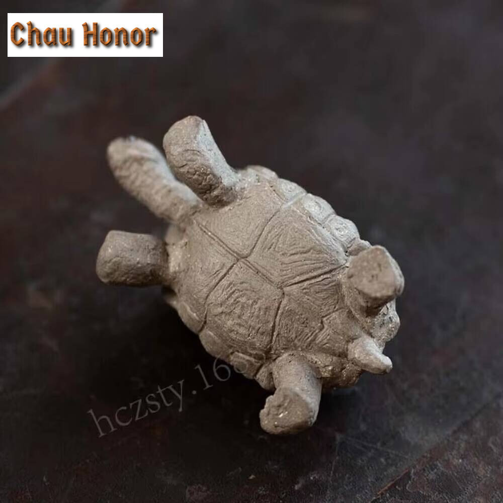 Yixing Zisha Rich Tortoise Tea Pet Handmade Turtle Tea Figurine Zisha Sculpture Tea Ceremony Tea
