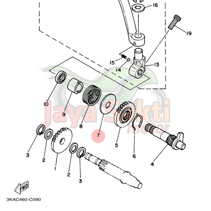 RING PER KICK STARTER RX KING 3KA-E5676-00 ASLI YAMAHA YGP