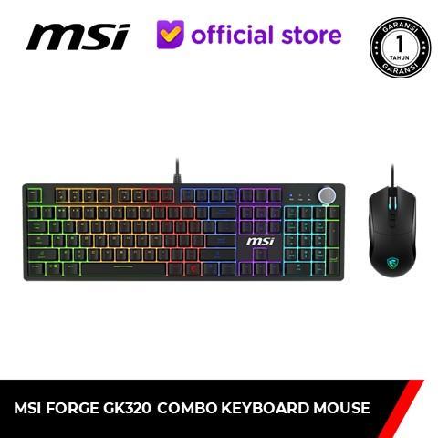 Msi Forge Gk320 Combo Keyboard Gaming Mechanical + Mouse Rgb Terbaru 