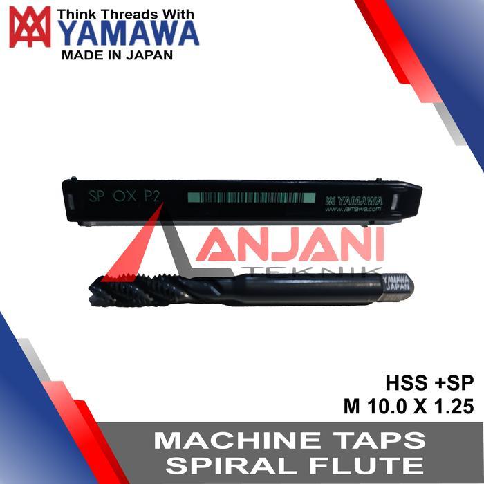 Yamawa Tap Mesin Spiral Hss M 10 X 1.25 Mm Machine Taps Sp 10X1.25 / M10 X 1.25 / M10X1.25