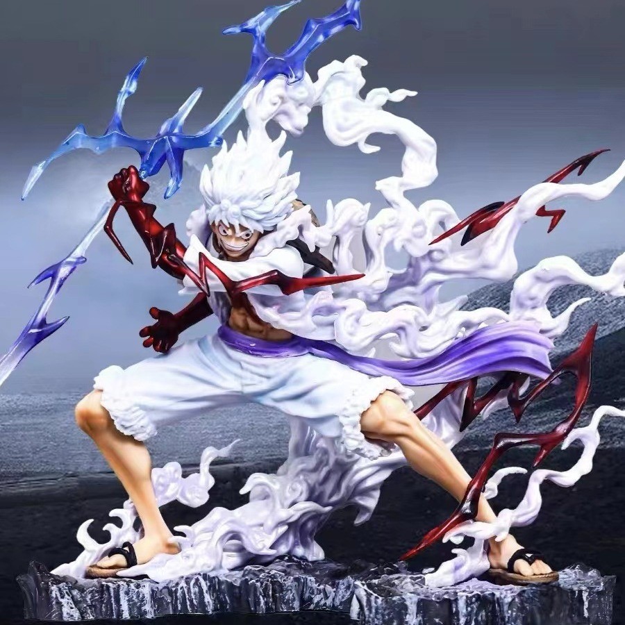 25cm One Piece Raiden Five Gear Nica Lightning Luffy Action Figure Model Statue Doll Toys Collection