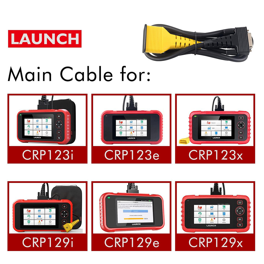 LAUNCH Original Main Cable for X431 CRP123i, CRP123e, CRP123x, CRP129i, CRP129e, CRP129x OBD2