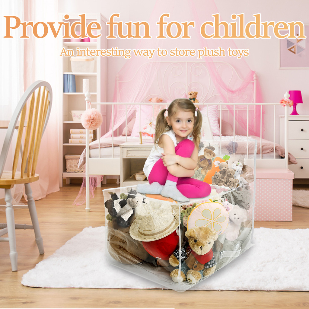 Bean Bag Chair Cover Clear PVC Bean Bag Cover Waterproof Toddler Bean Bag Chair Cover Large Capacity