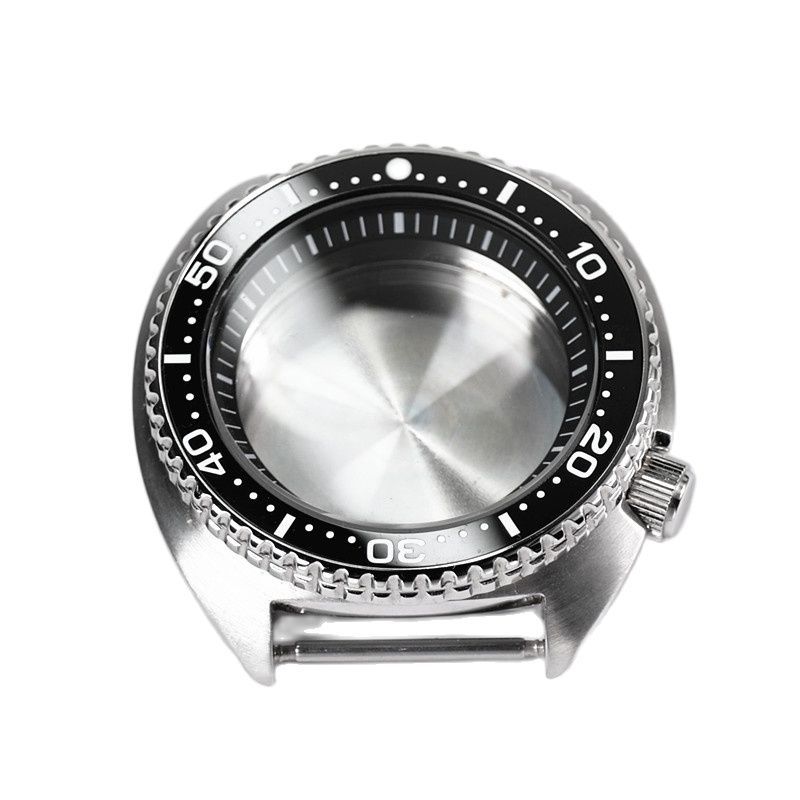 Deluxe 45mm Ceramic Insert Steel Turtle Sapphire Crystal Case Waterproof For Seiko Nh35 Nh36