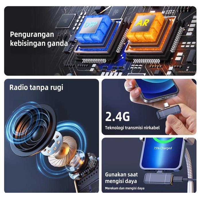 WIRELESS CLIP ON MIC MICROPHONE DUAL MIKROFON WIRELESS MIKROFON HP LAVALIER MICROPHONE WIRELESS PLUG