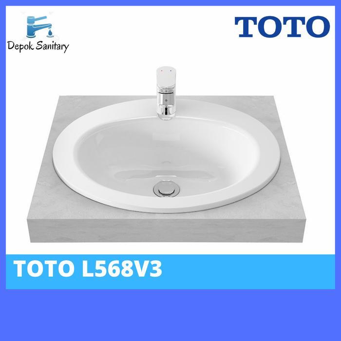 Wastafel Toto L568V3 Komplit/ Washtafel Toto/ Wastafel Toto L568V3