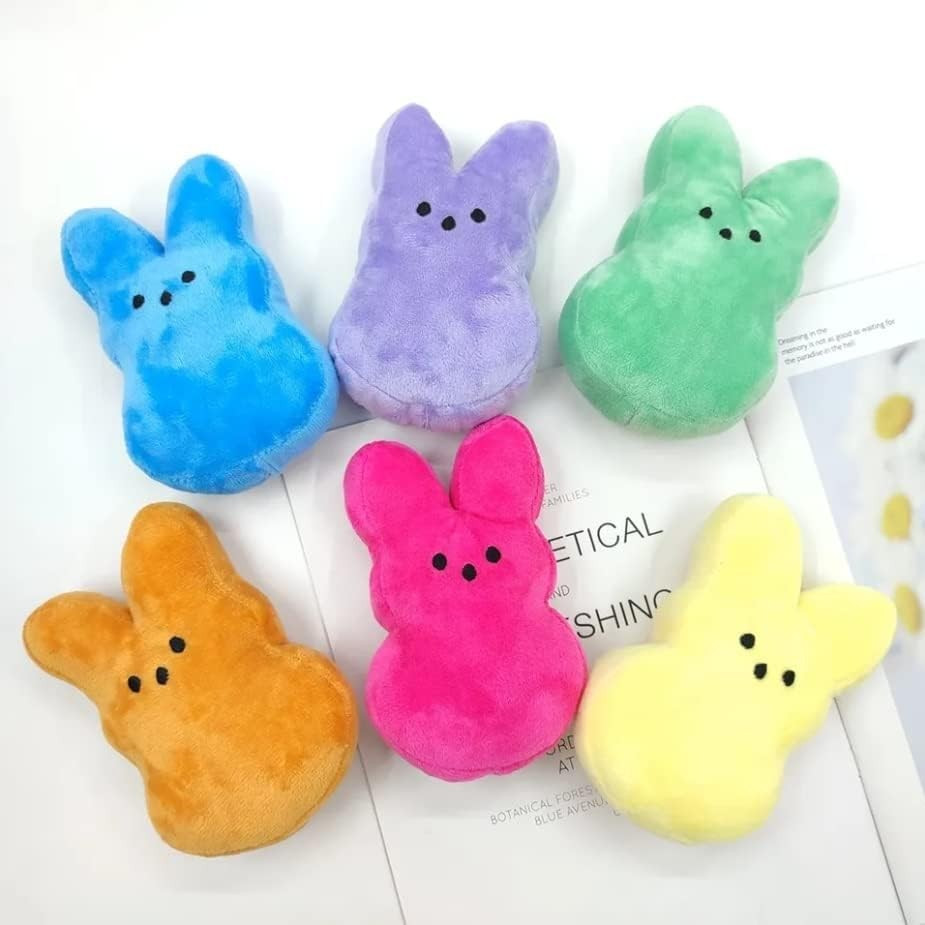 Peeps Plush Bunny Rabbit Peep Easter Toys, Goodie Bag Fillers, Carnival Prizes, Assortment Kids
