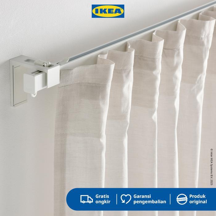 IKEA VIDGA Rel Gorden Trek Tunggal Dengan Perlengkapan Plafon 140cm