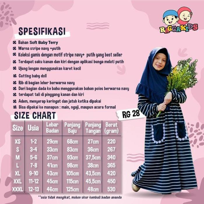 GAMIS ANAK MOTIF GARIS GAMIS KAOS ANAK MOTIF STRIPE RAGGAKIDS