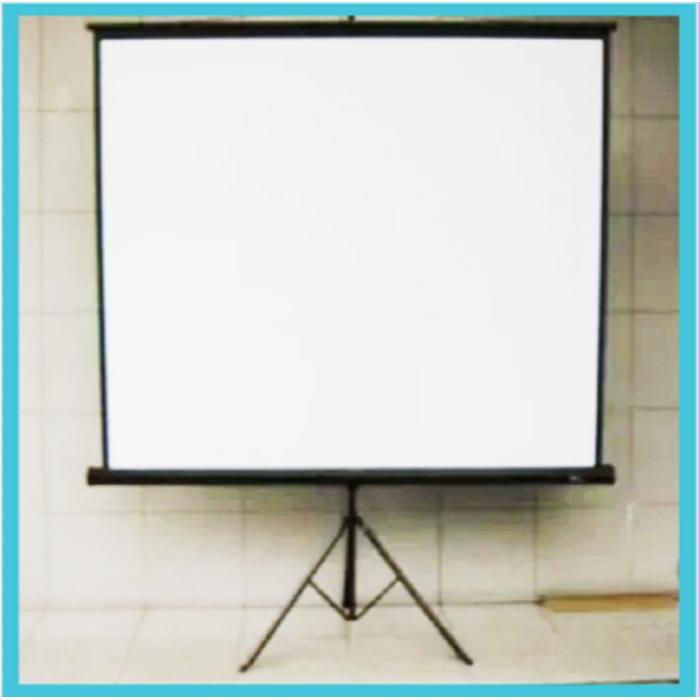 LAYAR PROYEKTOR LAYAR PROJEKTOR BESAR LAYAR PUTIH NOBAR LAYAR PRESENTASI TRIPOD SCREEN BAGUS