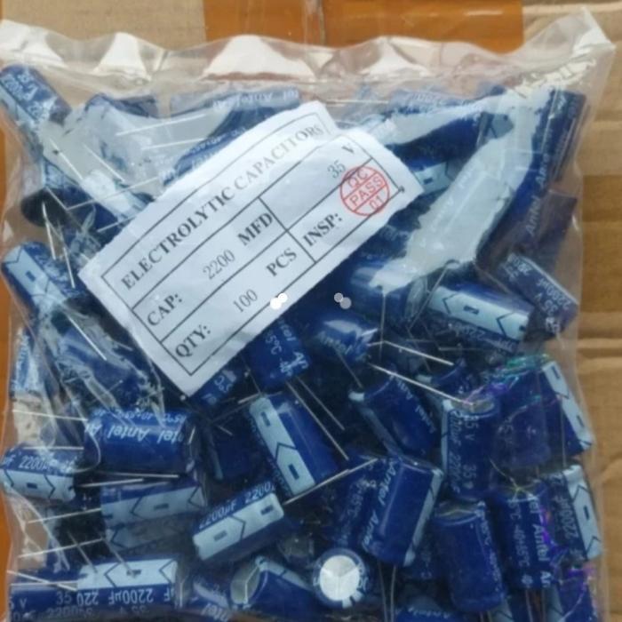 ( 2.200 Uf 35V ) Elko Elco 2200Uf 35V 2 200 2200 Uf Mikro 2.200Uf 50 V