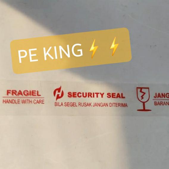 "New" Fragile Merah Putih JANGAN DIBANTING 90yd Isolasi Lakban Surabaya
