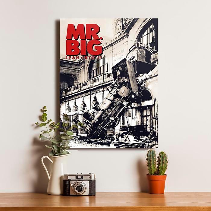 Mr Big Dekorasi Dinding Rumah Poster Kayu Vintage Frame Gantungan