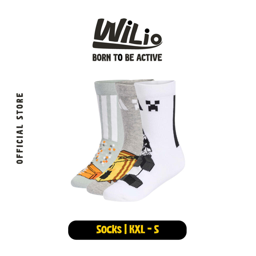 ADIDAS Minecraft Youth Socks KA9904 - Kaos Kaki (Multicolor)