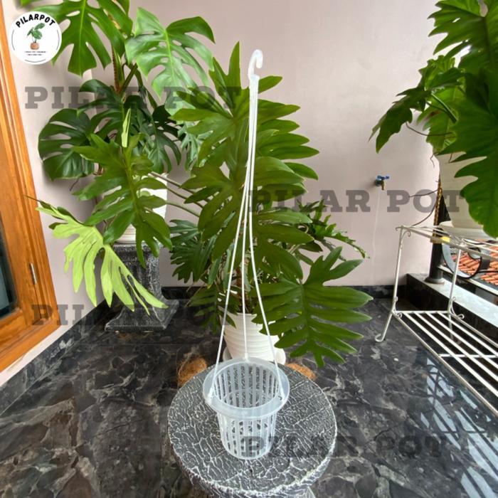 "New" pot bunga tanaman gantung nkt netpot 14cm BENING - nkt netpot anggrek