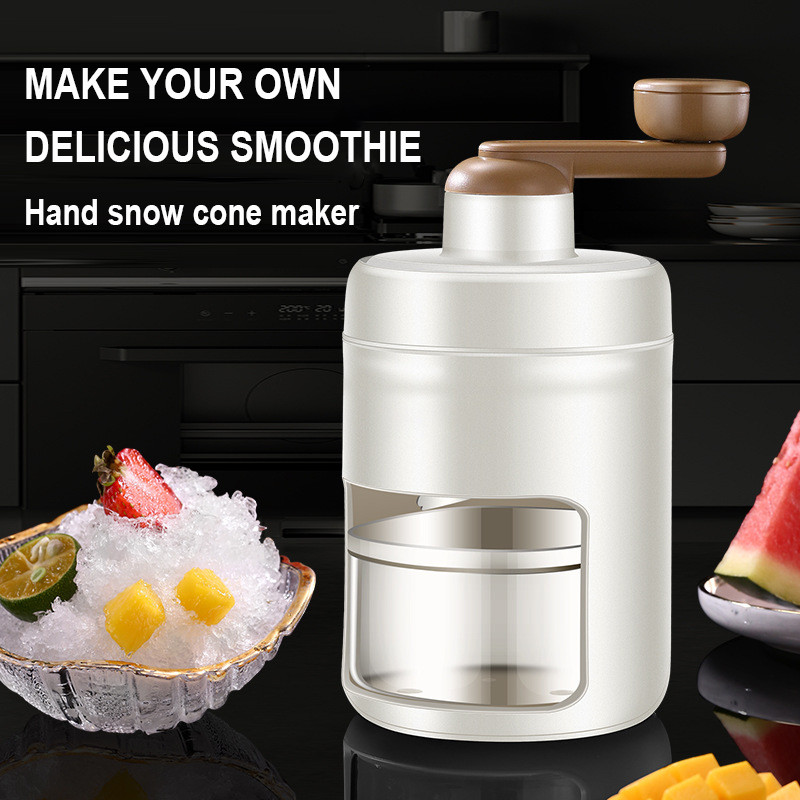 Penghancur Es Manual Smoothie Hujan Es Pemecah Es Cepat Penghancur Es Mesin Es Serut Portabel untuk 