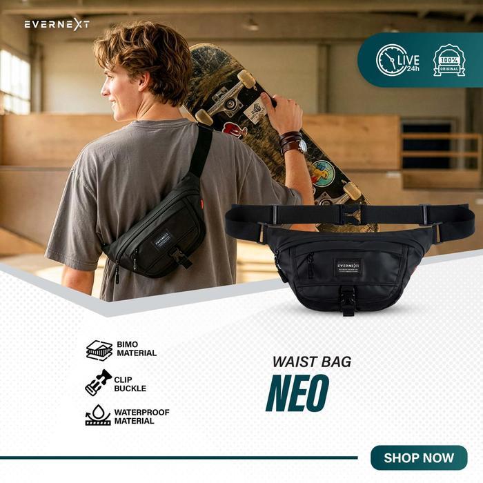 Aerostreet - Tas Selempang Anti Air Waist Bag Waterproof Neo Sling Bag Distro Pria