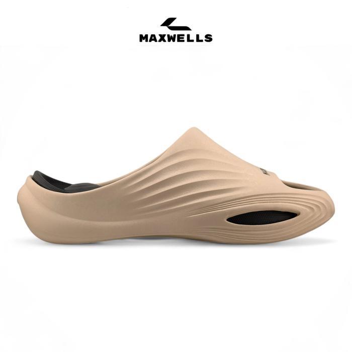 Aerostreet - Sandal Olahraga Unisex Anti-Slip Sol Tebal Cream Pria Recovery Series Flow