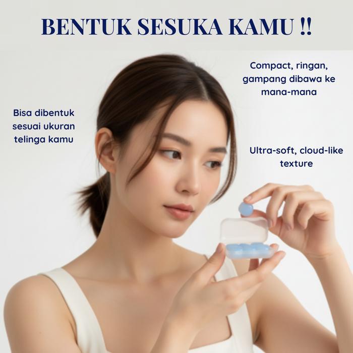 SHEEPIE CALMICLOUD MOLDABLE EARPLUG PENUTUP KUPING ANTI BISING & ANTI AIR EARPLUG SILIKON