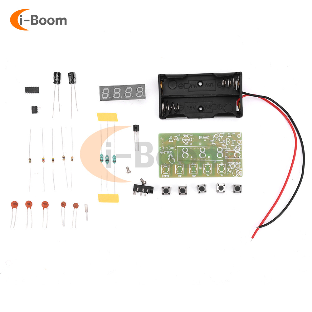 87-108MHZ RADIO AM/FM MIDWAVE FM 2-BAND DIGITAL TUNING HEADSET RADIO DIY KIT FOR SOLDERING PRACTICE