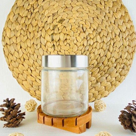 "New" Hermetico Jar Tutup Stainless Putar 550 mL Toples Kaca Jar Kaca