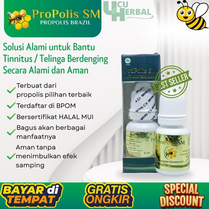 Obat Tinnitus, Telinga Mendengung, Berdengung, Mendenging Propolis Sm