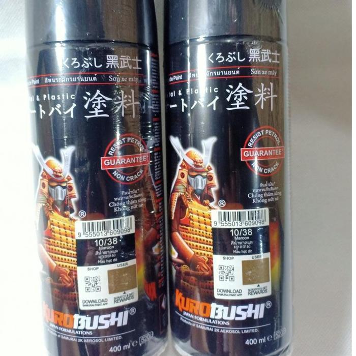 Samurai Paint Kurobushi Cat Pilox Pilok 400 Ml - Merah Maroon (38) Co