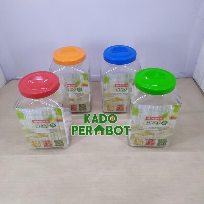 Stok Baru toples hugo kotak 4L - toples plastik lionstar - toples kotak plastik
