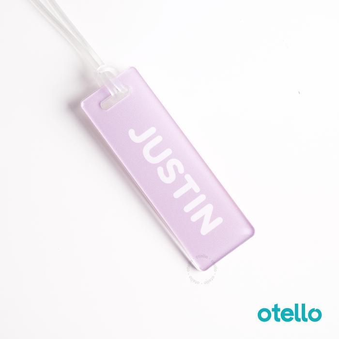 Custom Bag Tag Anak Pastel Rectangle Printing Gantungan Koper Tas Free