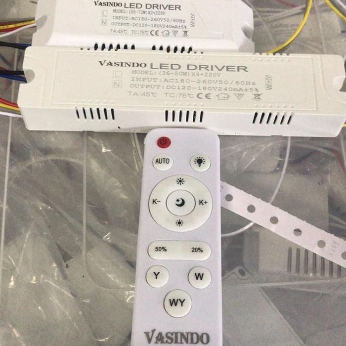 Trafo Led Driver Plus Output AC 220V Remote Control Lampu Gantung/Lampu Plafon bisa stel cahaya