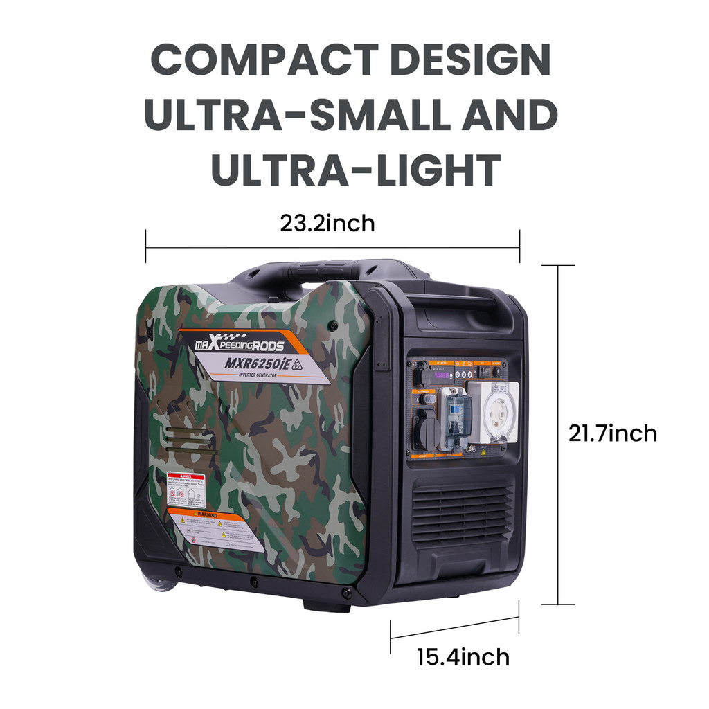 Inverter Generator 5.5KW 5.0KW Pure Sine Wave Parallel Capability AC DC Output for RV