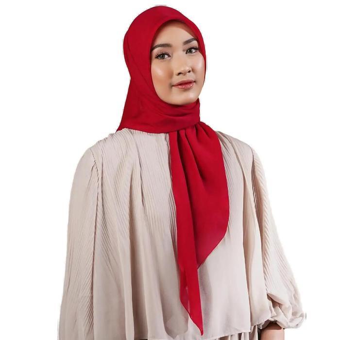PLAIN PARIS NAPOCUT (SEGI EMPAT) JILBAB SIMPLE