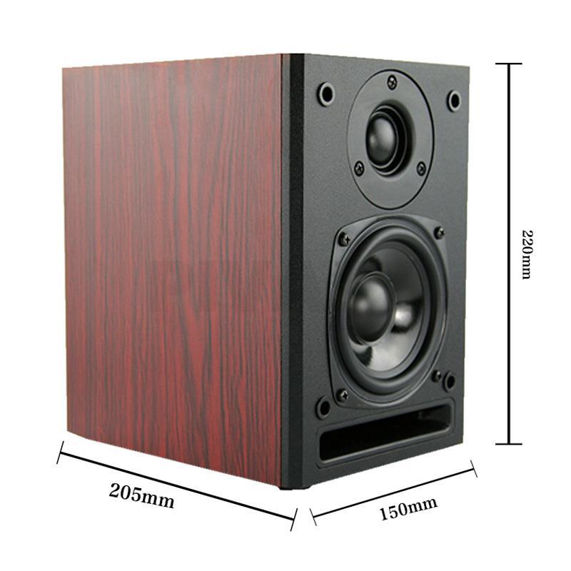 4 Inch High Power Home Bookshelf Speaker 2.0 Passive Desktop Monitor Wall-mounted Surround Sound