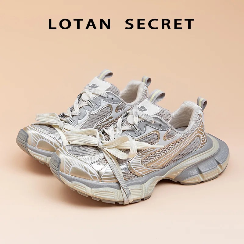 Paris 3Xl Dad Shoes Women'S Casual Sport Shoes Thick Bottom Men'S Women'S Spring Summer New Style