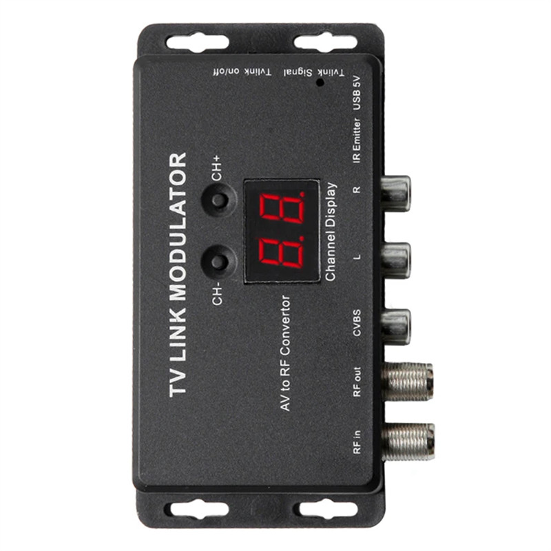 BTLIFE-AV To RF Converter IR Extender UHF TV LINK Modulator With 21 Channel Display Support For
