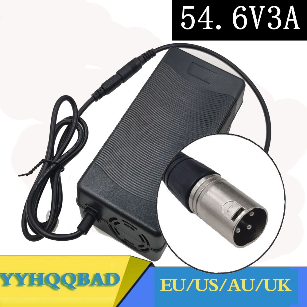 54.6V 3A Charger 54.6v 3A electric bike lithium battery charger for 48V lithium battery pack XLR