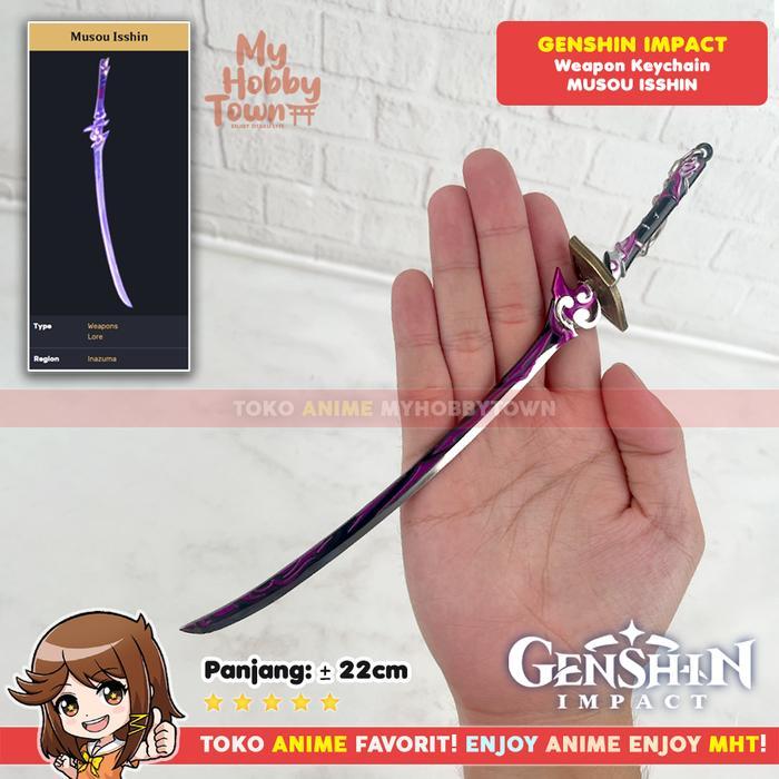 Promo Gantungan Kunci Senjata Genshin Impact Musou Isshin Raiden Shogun Baal