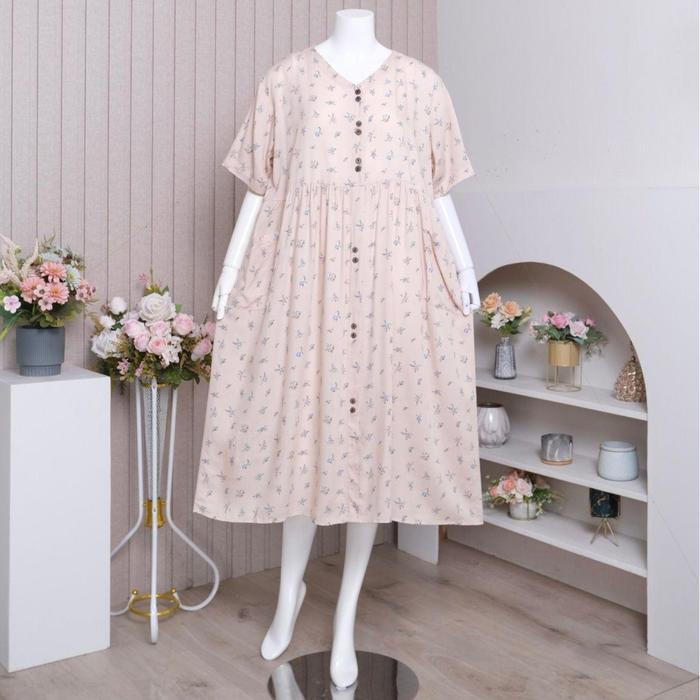 Best Seller Zoraya Daster Viral Yasmina Dress Wanita Rayon Premium Lembut Nyaman Kancing Midi Kimono