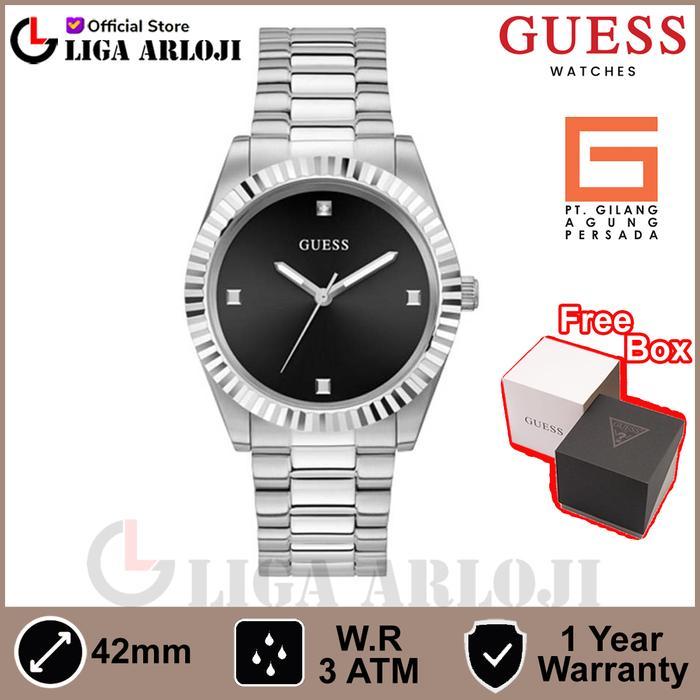 Sedia GUESS GW0542G1 Original CONNOISSEUR Jam Tangan Pria Analog Silver