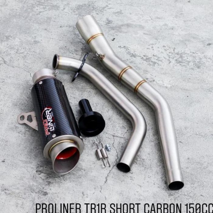 Knalpot Racing Proliner Tr2 Short Carbon All New R15 V3 / R15 V4 Vva
