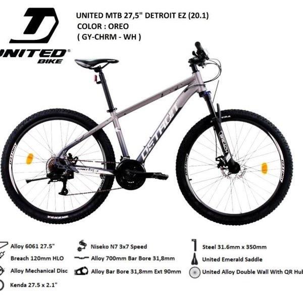 Terlaris Sepeda Gunung Mtb 27.5 United Detroit Ez